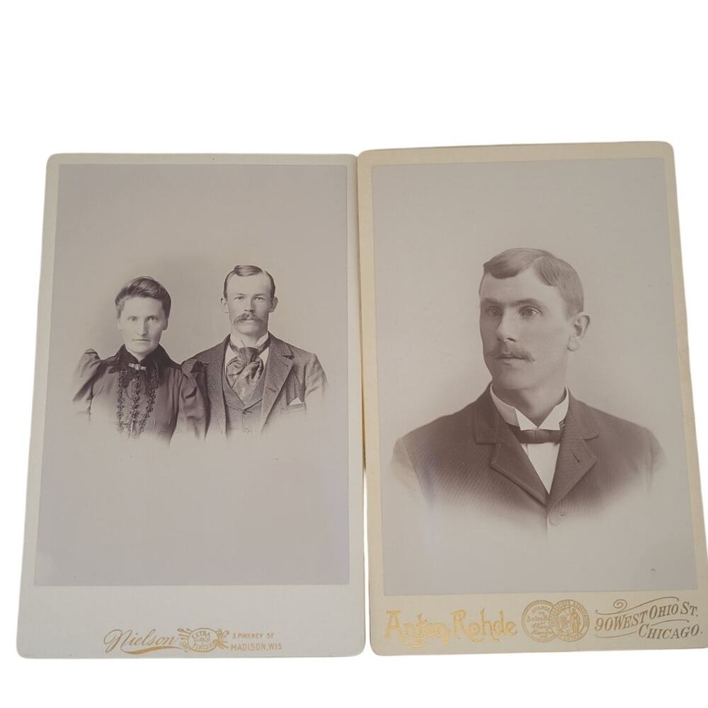 Antique Cabinet Card‎ Photos Couple Portrait Victorian Ephemera Lot